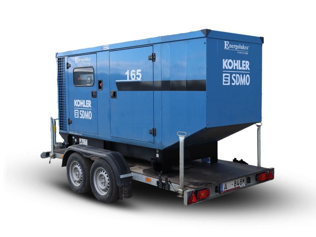 Energolukss nomas ģenerators 24kW uz piekabes