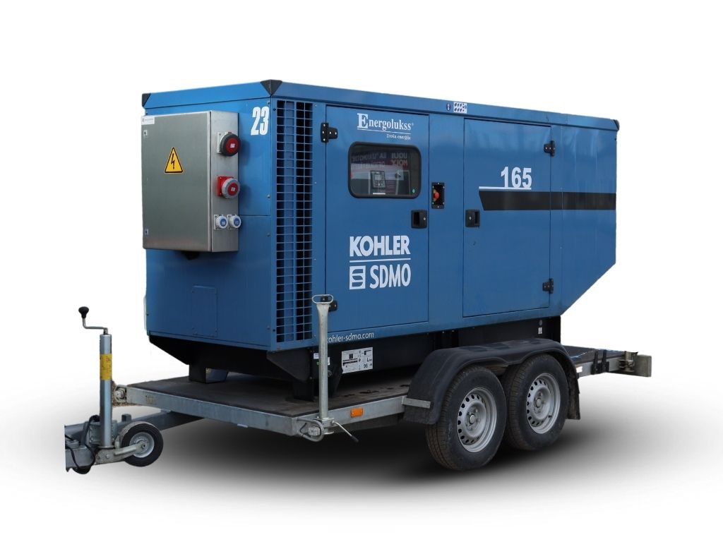 Energolukss nomas ģenerators 24kW uz piekabes