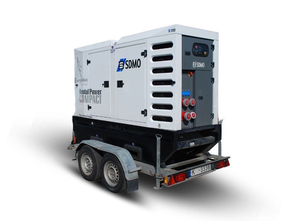 Energolukss nomas ģenerators 24kW uz piekabes