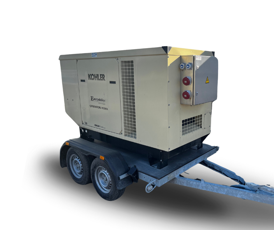 Energolukss nomas ģenerators 15kW uz piekabes