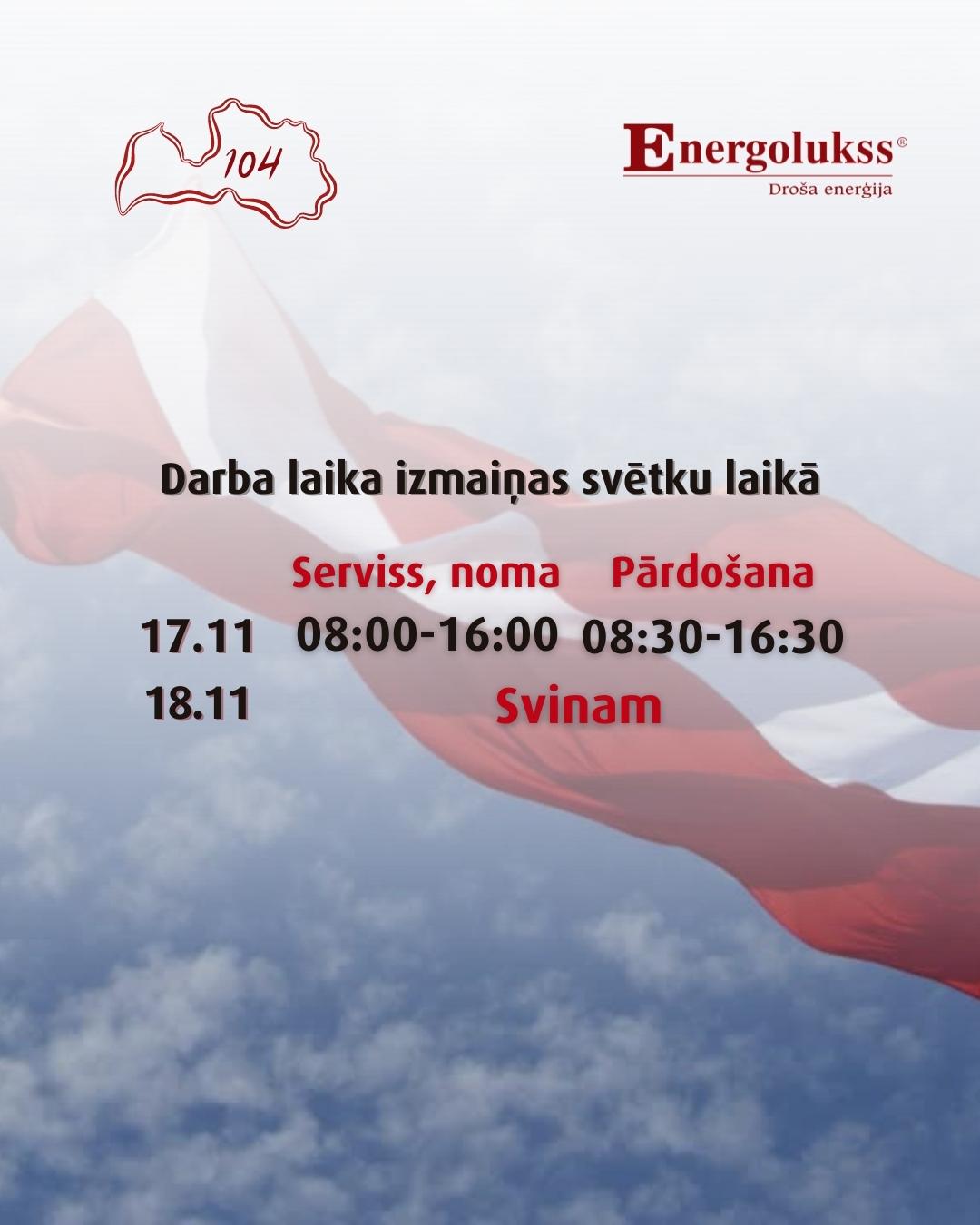 Darba laika izmaiņas svētkos