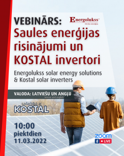 Vebinārs: Saules enerģijas risinājumi un Kostal invertori