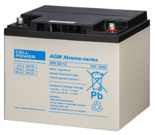 Akumulators Cellpower CPX 50-12, 12V 50Ah