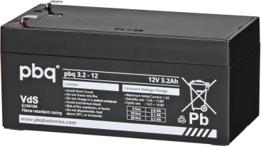 Akumulators PBQ 3.2-12, 12V 3.2Ah