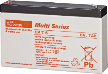 [15130607] Akumulators Cellpower CP 7-6, 6V 7Ah